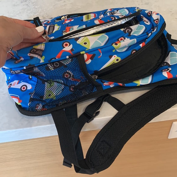 Obersee Kids Pre-School All-In-One Backpack with Cooler - Vehicles - Picture 4 of 7